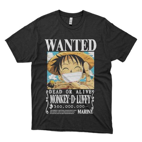 Diseño de camiseta One Piece con personaje principal