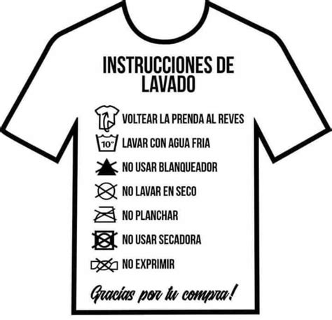 Infografía con consejos de cuidado para camisetas estampadas