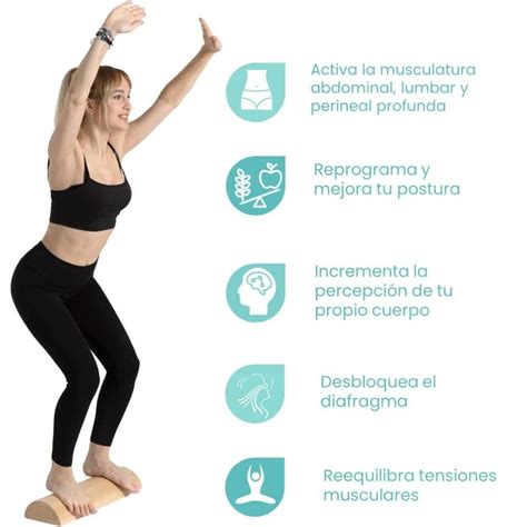 Fotografía de una persona utilizando un tronco propioceptivo