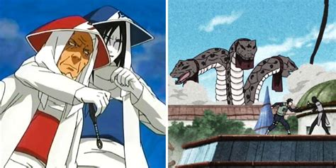Orochimaru atacando Konoha