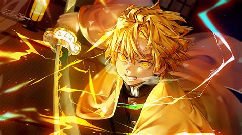 Zenitsu Agatsuma luchando