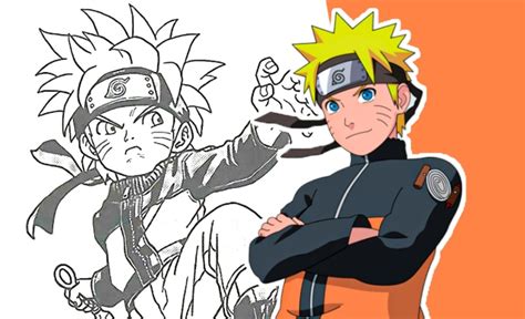 Akira Toriyama dibujando a Naruto