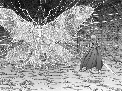 Escena de acción del manga Claymore