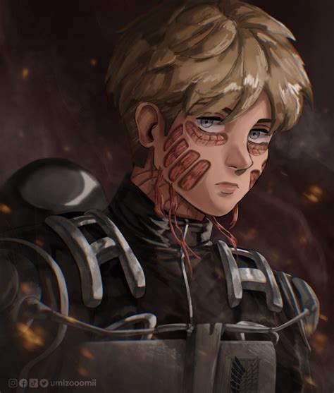 Fan art de Armin Arlert en un escenario alternativo