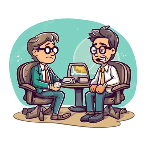 Ilustración de dos hombres hablando amigablemente en un restaurante