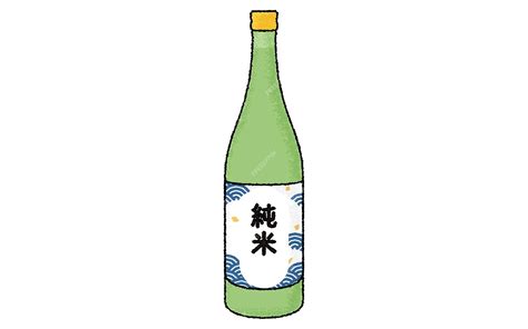 Botella de sake en un contexto de anime