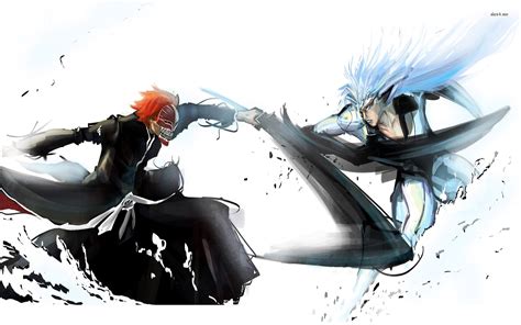 Ichigo Kurosaki enfrentando a Grimmjow Jaegerjaquez