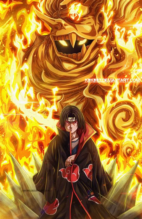 Itachi usando el Susanoo