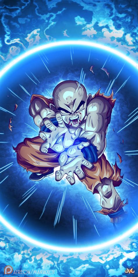Krilin usando el Kamehameha