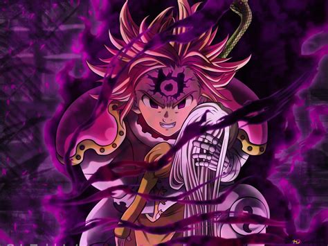 Meliodas mostrando su poder demoníaco