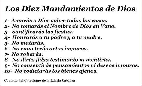 Los Diez Mandamientos