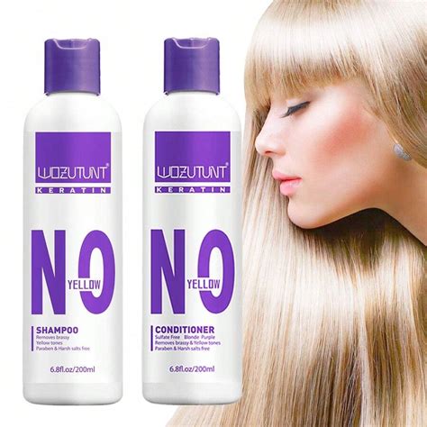 Champú violeta neutralizando tonos amarillos