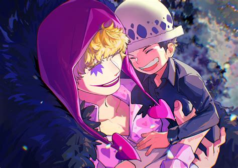 Ilustración de Donquixote Rosinante con Trafalgar Law