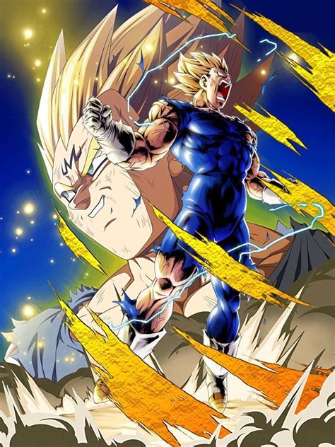 Majin Vegeta transformándose