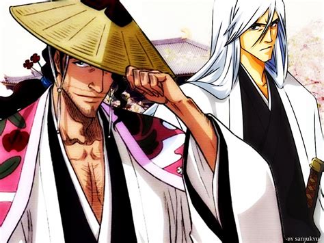 Jūshirō Ukitake junto a Shunsui Kyōraku