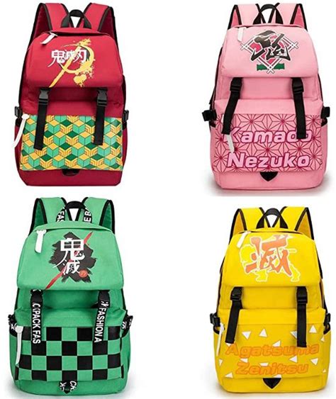 Tabla comparativa de características de diferentes modelos de mochilas Demon Slayer
