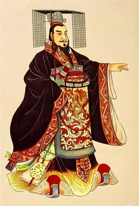 Representación de Qin Shi Huang en armadura