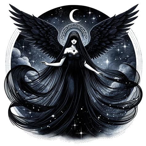 Ilustración conceptual de los dioses Hipnos y Nix.