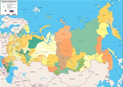 Mapa de Rusia con énfasis en la ley anti-propaganda LGBT