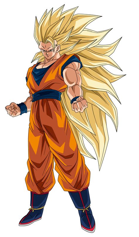 Ilustración de Goku en Super Saiyan 3