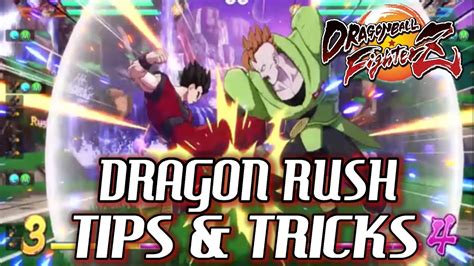 Ilustración de la mecánica Dragon Rush en Dragon Ball FighterZ
