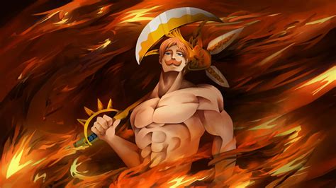 Ilustración de Escanor en su forma diurna