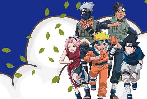 Escena de fiesta universitaria con personajes de Naruto