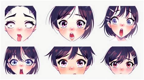 Ilustración de personajes de manhwa con expresiones diversas