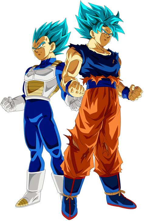 Super Saiyajin Blue Goku y Vegeta