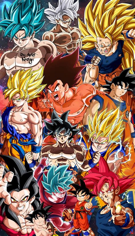 Diagrama de las transformaciones de Goku con Kaio-ken