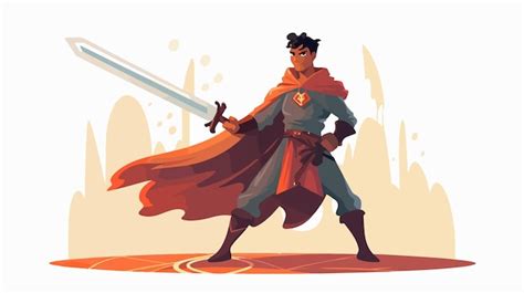Ilustración de un espadachín utilizando cortes de viento