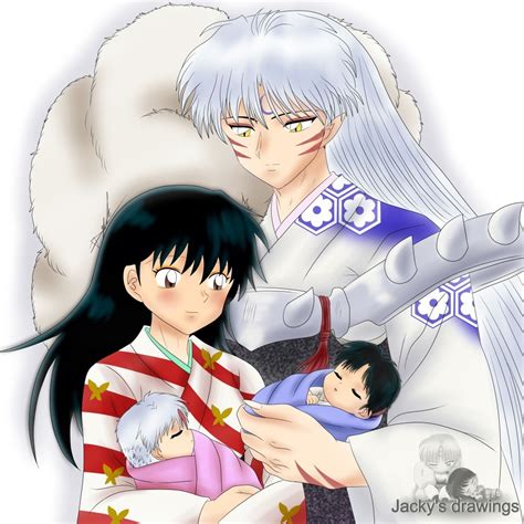 Ilustración de Sesshomaru y Rin en un momento íntimo en el futón
