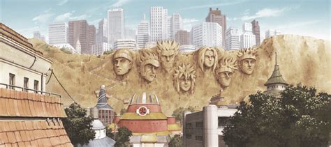 Montaña Hokage con los rostros de los Kage