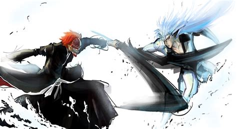 Ichigo Kurosaki enfrentándose a Grimmjow Jaegerjaquez