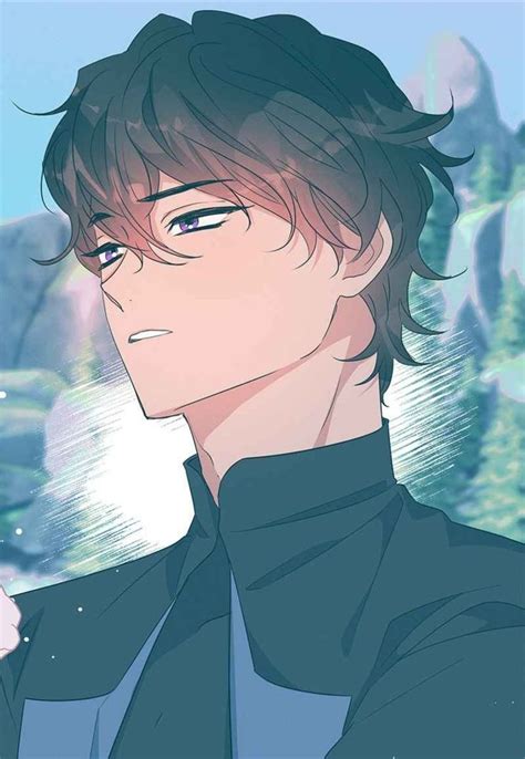 Personajes masculinos de manhwa en pose romántica