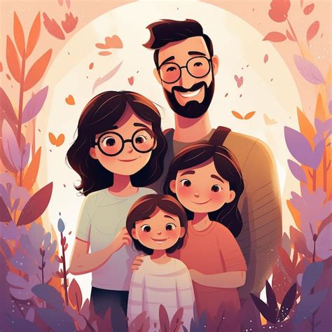 Ilustración de la familia leona de Beatty