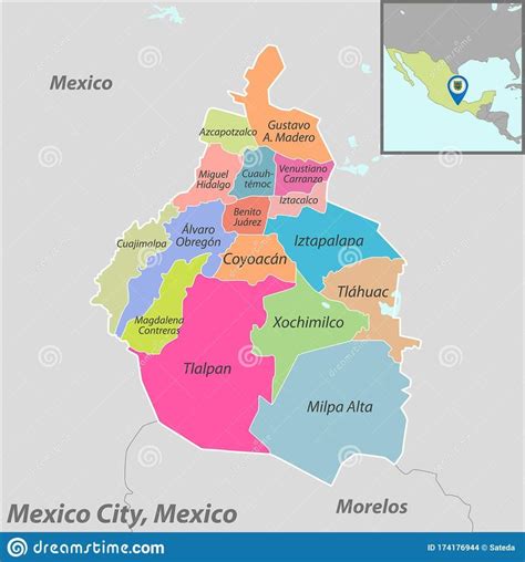 Mapa de la Ciudad de México con la ubicación de Plaza Universidad