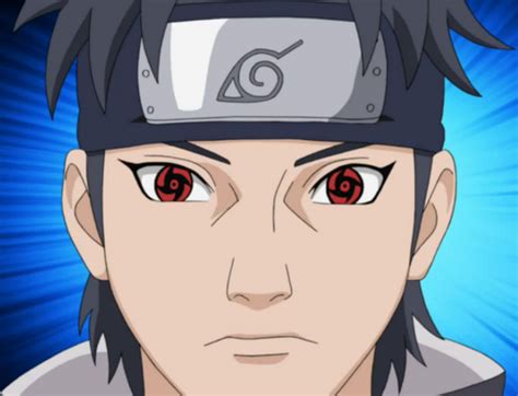 Primer plano del Mangekyō Sharingan de Shisui