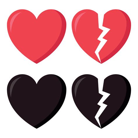 Un corazón roto y uno entero unidos