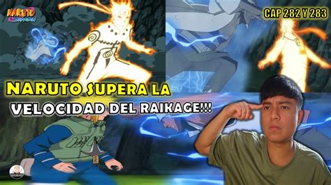 Ilustración comparativa de la velocidad del Raikage y Naruto