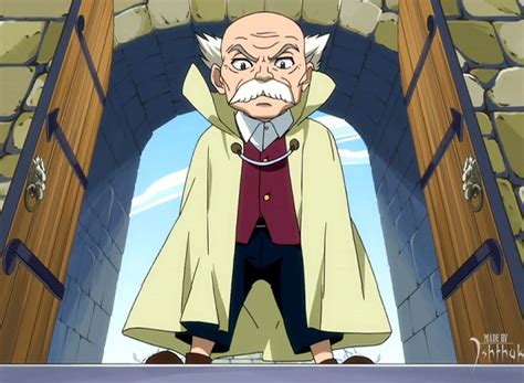Makarov Dreyar protegiendo a los miembros de Fairy Tail.