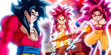 Goku y Vegeta en estado Super Saiyan 4 en Dragon Ball GT