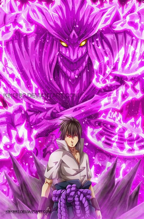Sasuke Uchiha con Rinnegan y Susano'o