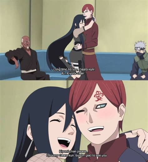 Ilustración de Kiyomi y Gaara despidiéndose
