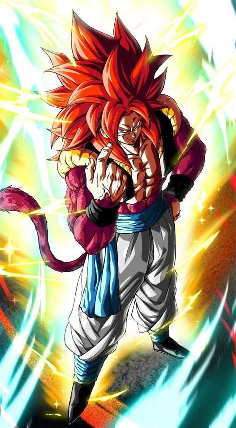 Gogeta Super Saiyan 4 en pose de ataque