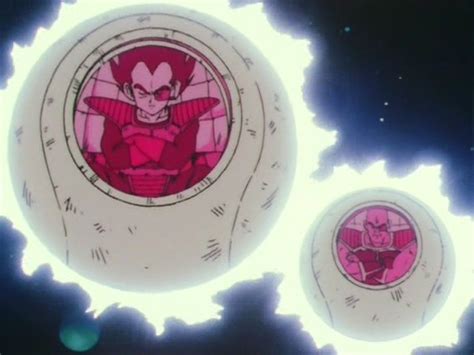 Vegeta y Nappa llegando a la Tierra en sus cápsulas