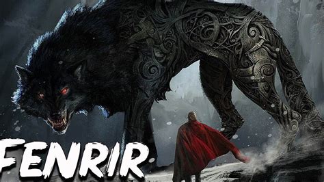 Ilustración de Fenrir de la mitología nórdica
