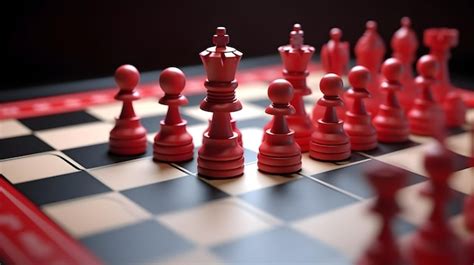 Diagrama de ajedrez con piezas rojas y negras