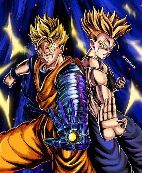Gohan con Trunks y Torunn