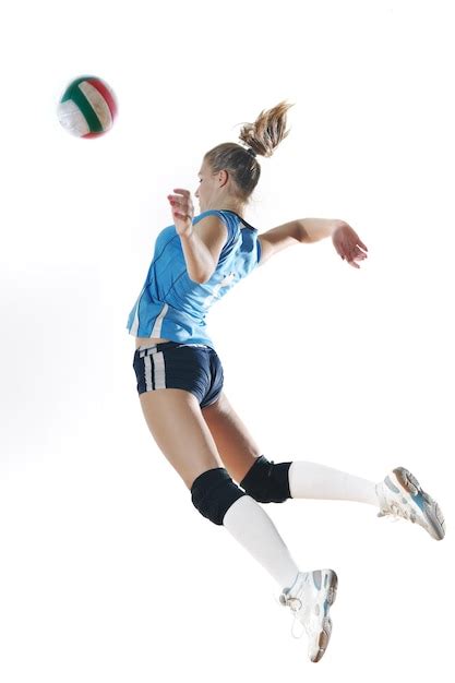 Chica jugando al voleibol